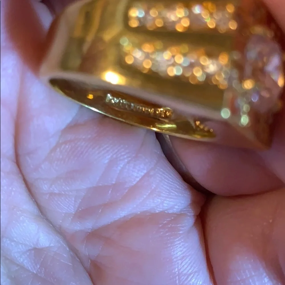 Costume CZ Golden Color Statement Rings - WOW!!!!